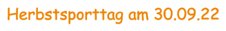 Herbstsporttag am 30.09.22